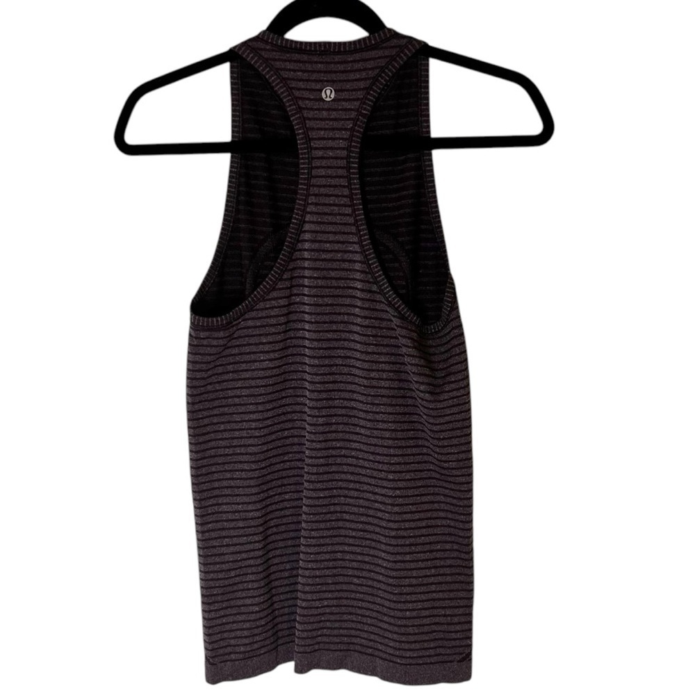 Lululemon Run: Swiftly Tech Tank- High Neck Striped Athletic Tank- Size 4 - Picture 7 of 10